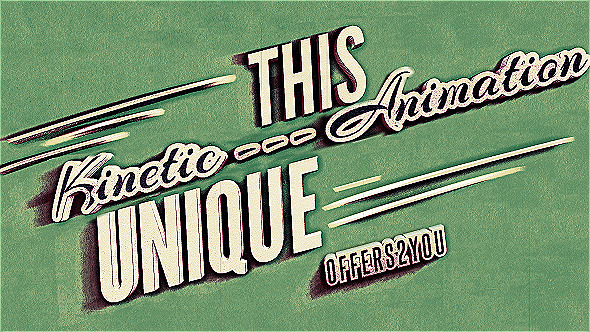 Kinetic Typography Vintage Retro Style 3dfootage.ru