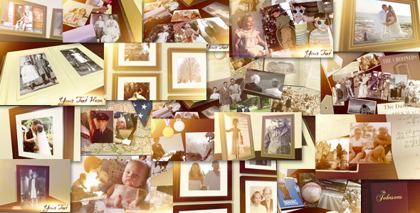 Family Photo Album Slideshow After Effects Project
