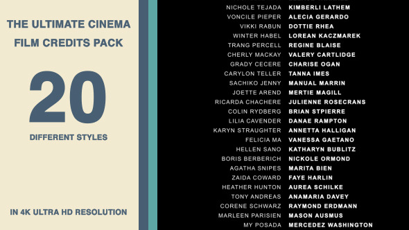 20 Cinematic Film Credits Pack image preview