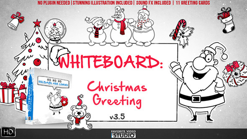 Holidays Whiteboard Greetings Pack Preview Image