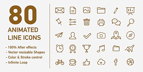 80 Animated Line Icons