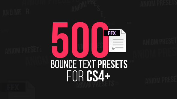 500 Bounce Text Presets image