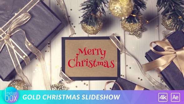 Gold Christmas Slideshow Image Preview