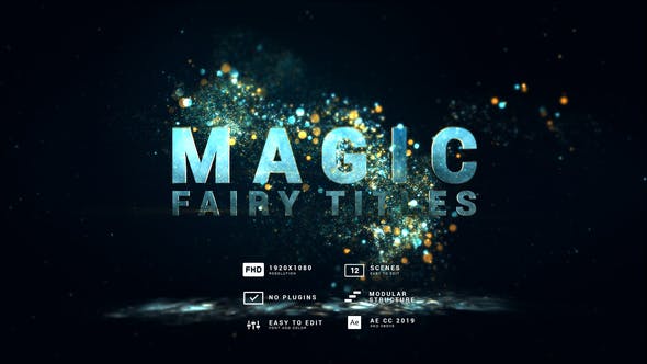 Magic Fairy Particles Titles Preview